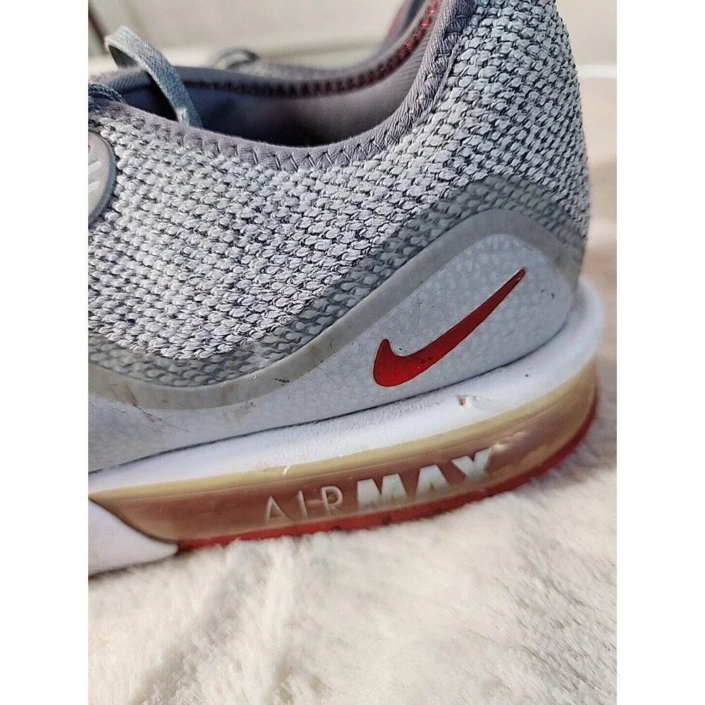Nike Shoes MENS 13 Air Max Fitsole Sequent 3 Cool Gray University Red Sneakers‎